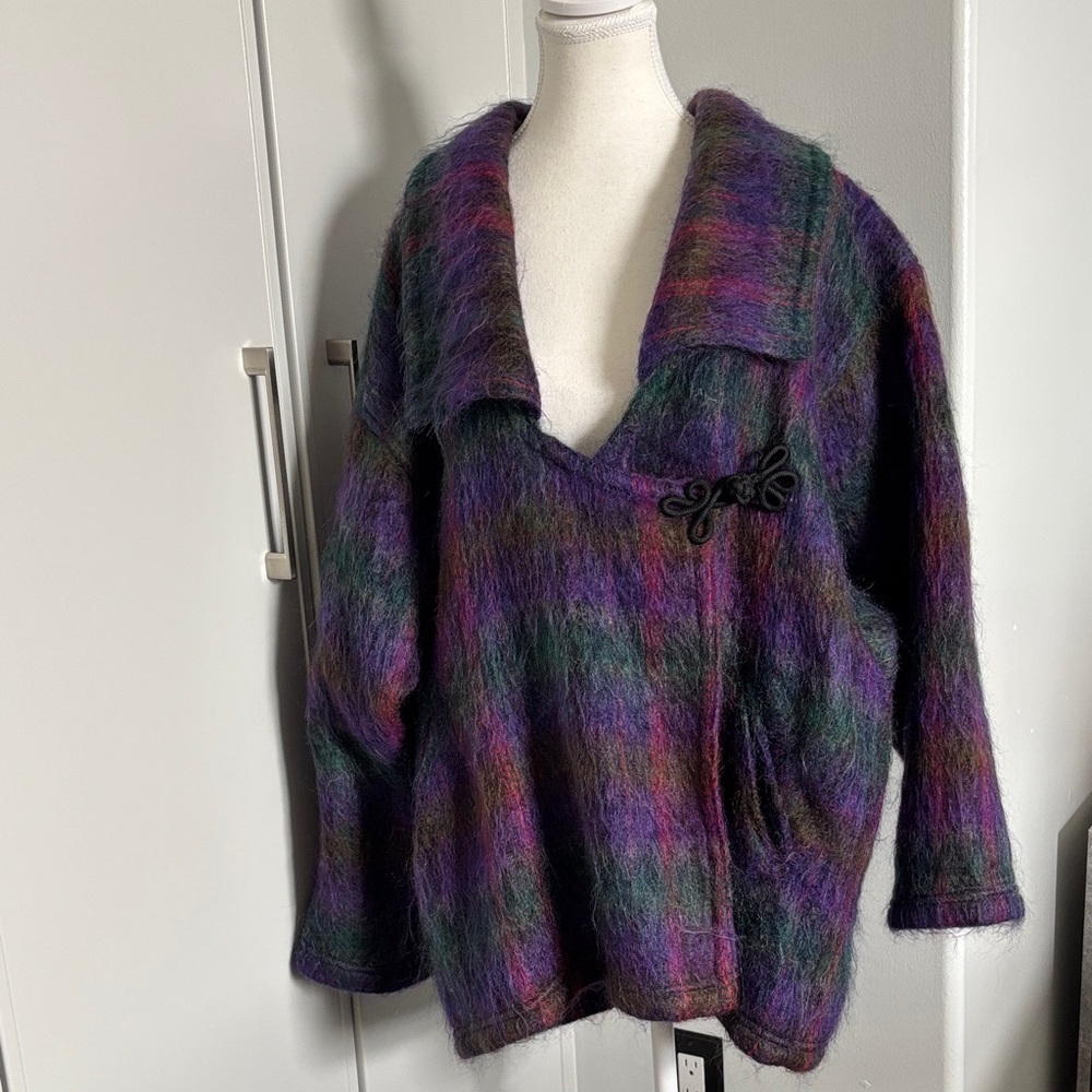 Vintage Debbie Shuchat Mohair and Wool Fuzzy Jacket
